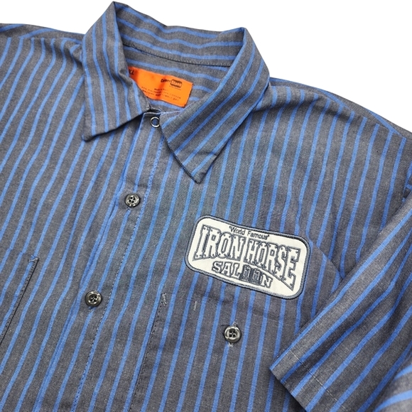 Cornersrone Iron Horse‎ Blue Work Shirt Style NWOT Button Down Shirt - Picture 1 of 6
